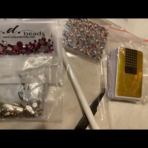 Nail art items- Crystals and other
